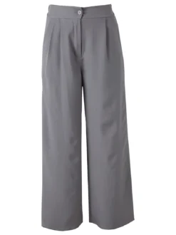 Solada Pantaloni da donna a gamba larga e vita alta - grigio