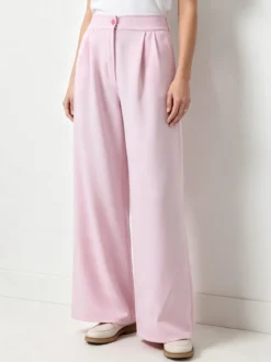 Solada Pantaloni da donna a gamba larga e vita alta - rosa