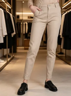 Solada Pantaloni da donna a vita bassa in cotone