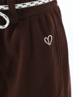 Solada Pantaloni da donna in felpa con elastico in vita - moro