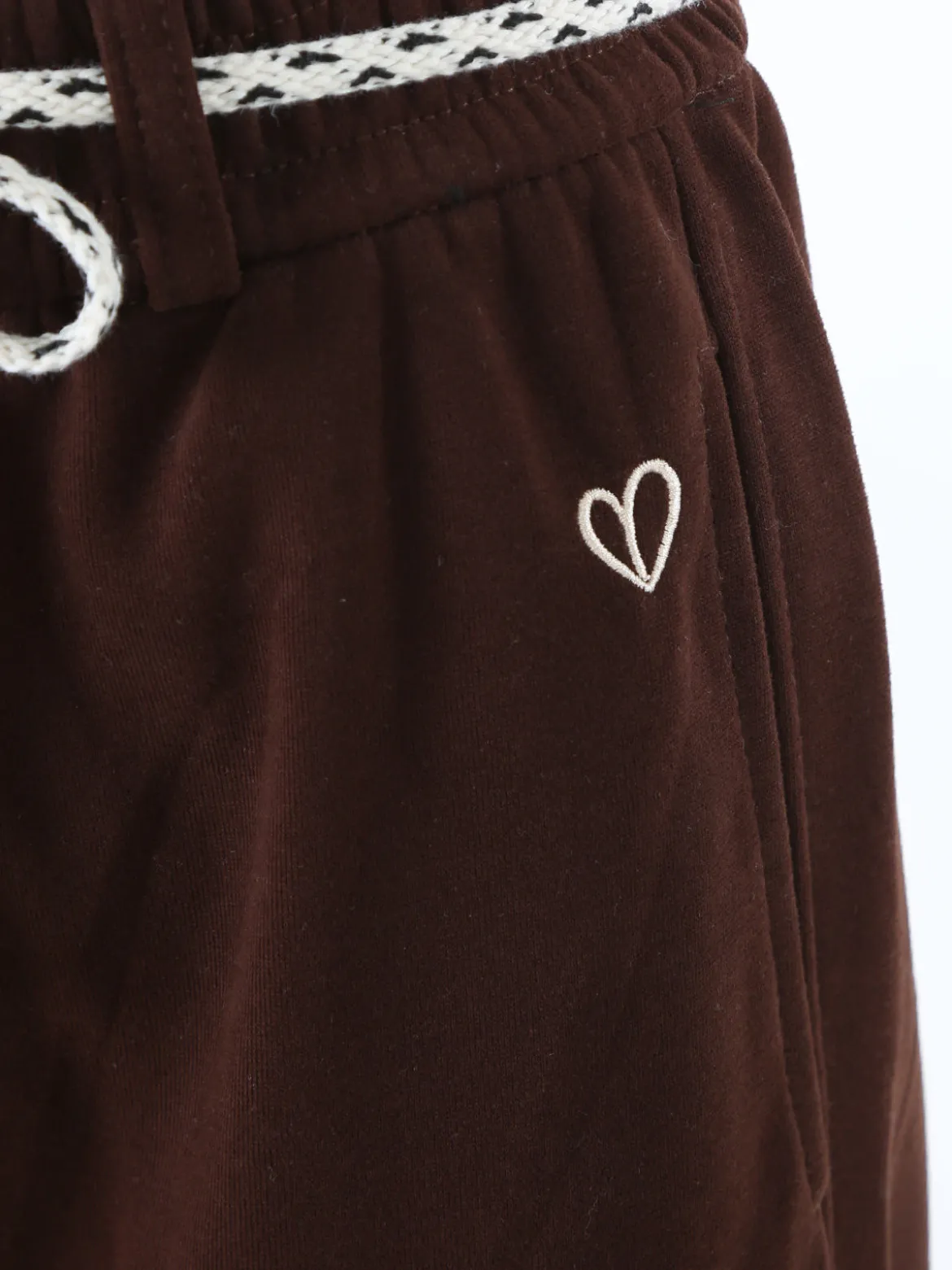 Solada Pantaloni da donna in felpa con elastico in vita - moro