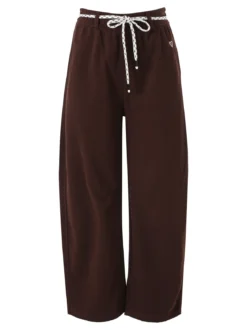 Solada Pantaloni da donna in felpa con elastico in vita - moro