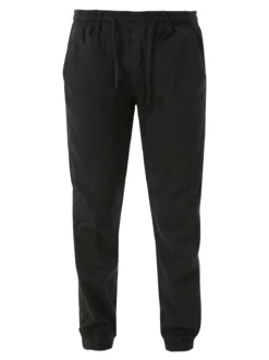 Solada Pantaloni da uomo in cotone con coulisse ed elastico sul finale - nero