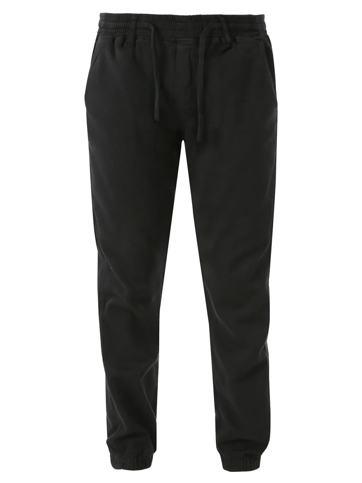 Solada Pantaloni da uomo in cotone con coulisse ed elastico sul finale - nero