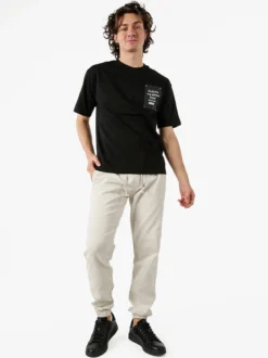 Solada Pantaloni da uomo in cotone con coulisse ed elastico sul finale - beige