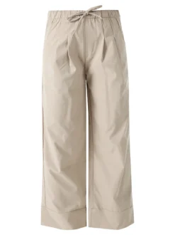 Solada Pantaloni donna a gamba larga con coulisse - beige