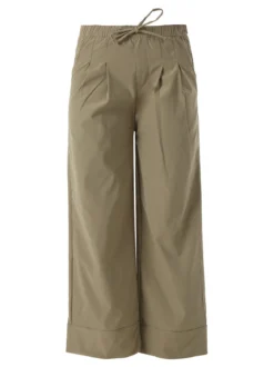 Solada Pantaloni donna a gamba larga con coulisse - militare