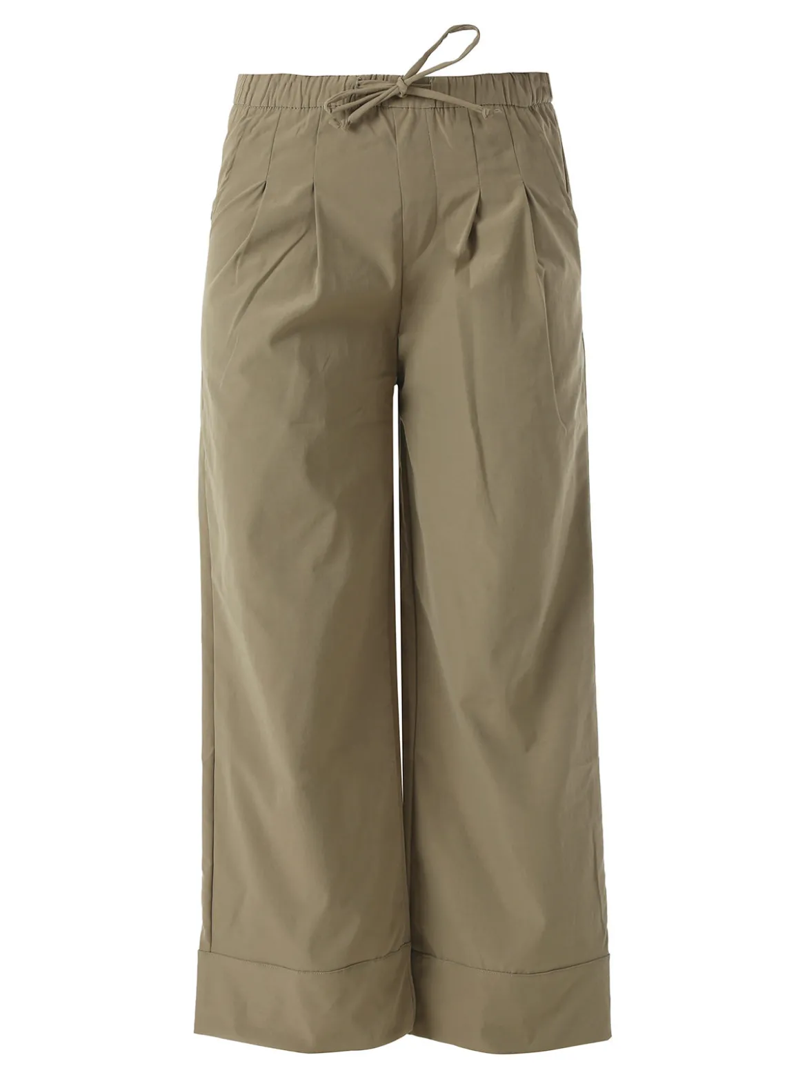 Solada Pantaloni donna a gamba larga con coulisse - militare