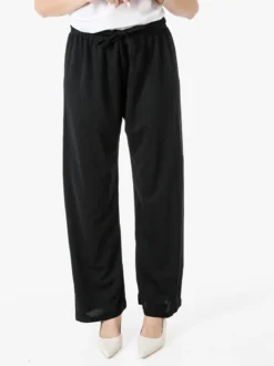 Solada Pantaloni donna a gamba larga con coulisse - nero