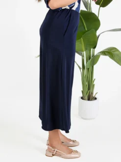 Solada Pantaloni donna a gamba larga con spacco centrale