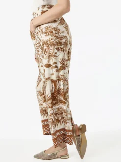 Solada Pantaloni donna a gamba larga con stampe - marrone
