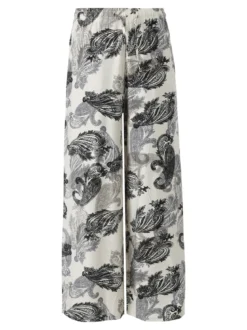 Solada Pantaloni donna a gamba larga con stampe - nero