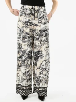 Solada Pantaloni donna a gamba larga con stampe - nero