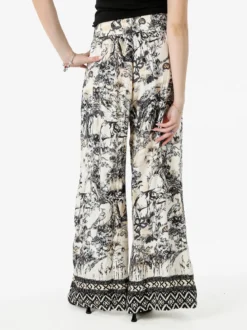 Solada Pantaloni donna a gamba larga con stampe - nero
