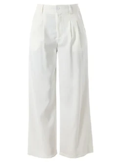 Solada Pantaloni donna a palazzo - bianco