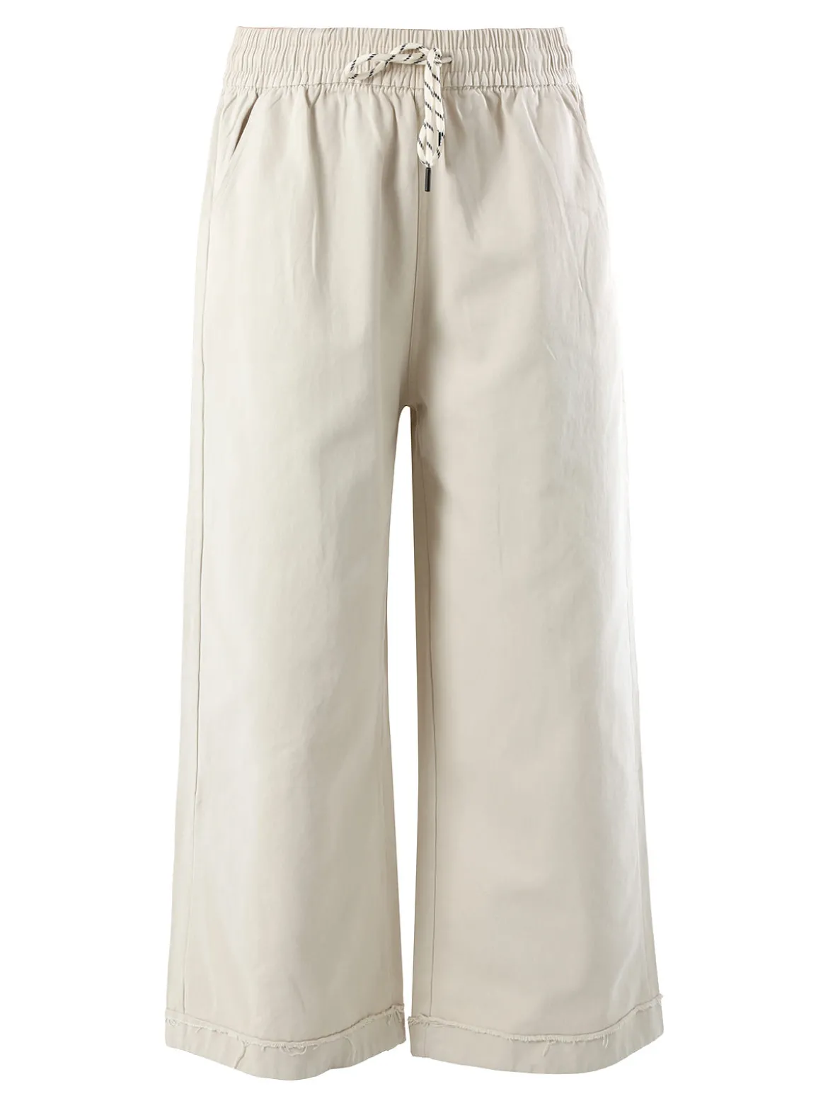 Solada Pantaloni donna a palazzo con coulisse - beige
