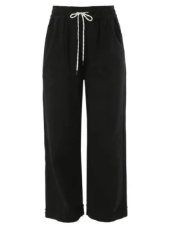 Solada Pantaloni donna a palazzo con coulisse - nero