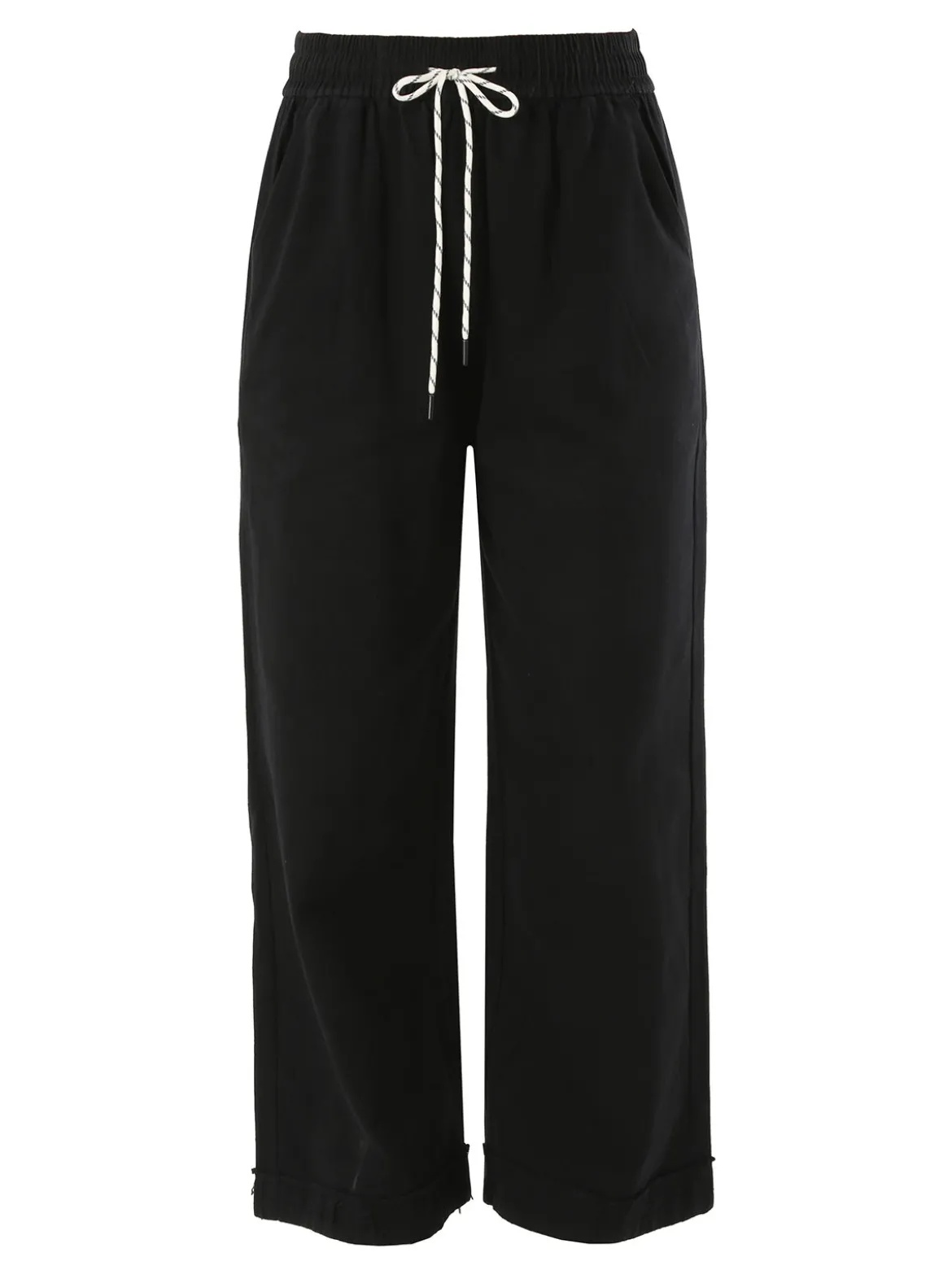 Solada Pantaloni donna a palazzo con coulisse - nero