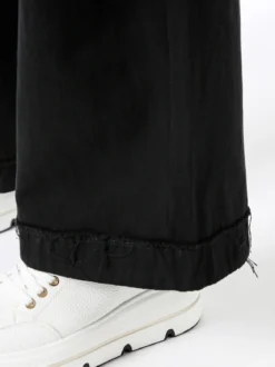 Solada Pantaloni donna a palazzo con coulisse - nero