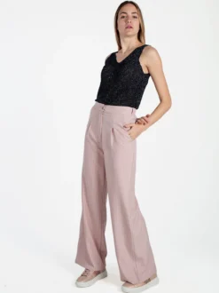 Solada Pantaloni donna a palazzo gessati