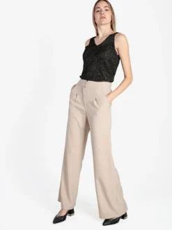 Solada Pantaloni donna a palazzo gessati