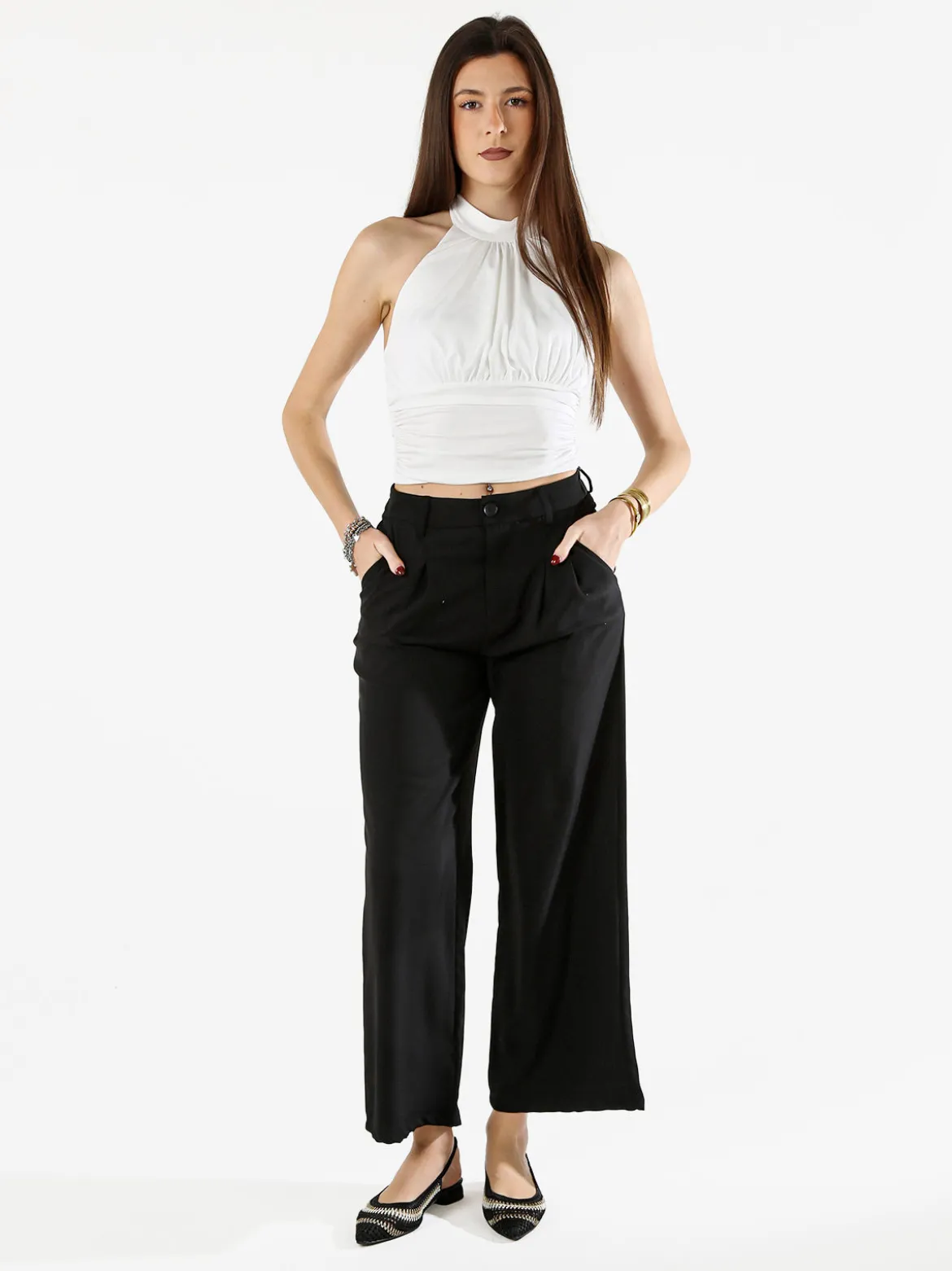 Solada Pantaloni donna a palazzo - nero