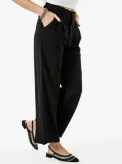 Solada Pantaloni donna a palazzo - nero