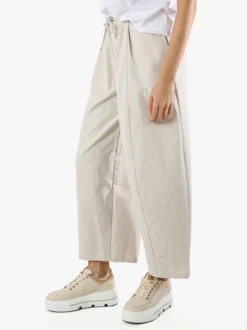 Solada Pantaloni donna barrell cropped - beige