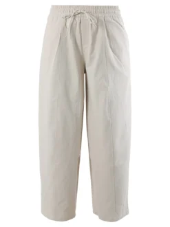 Solada Pantaloni donna barrell cropped - beige