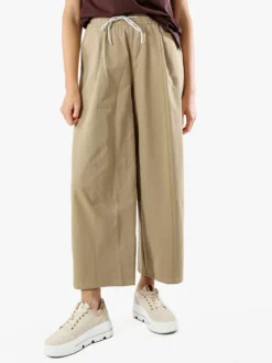 Solada Pantaloni donna barrell cropped - khaki
