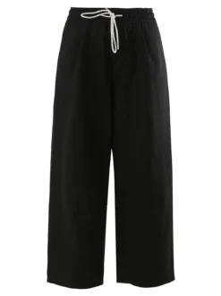 Solada Pantaloni donna barrell cropped - nero