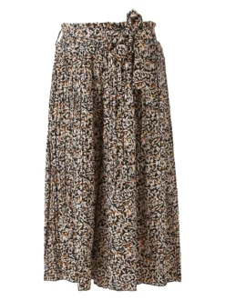 Solada Pantaloni donna culotte con stampa floreale - nero