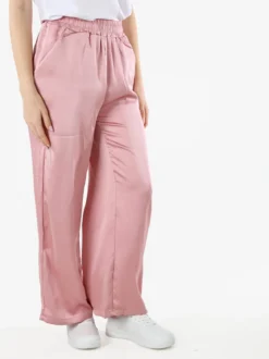 Solada Pantaloni donna effetto raso - rosa