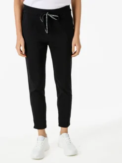 Solada Pantaloni donna elasticizzati con coulisse - nero