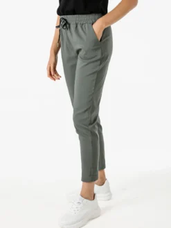 Solada Pantaloni donna elasticizzati con coulisse - verde