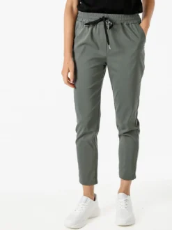 Solada Pantaloni donna elasticizzati con coulisse - verde