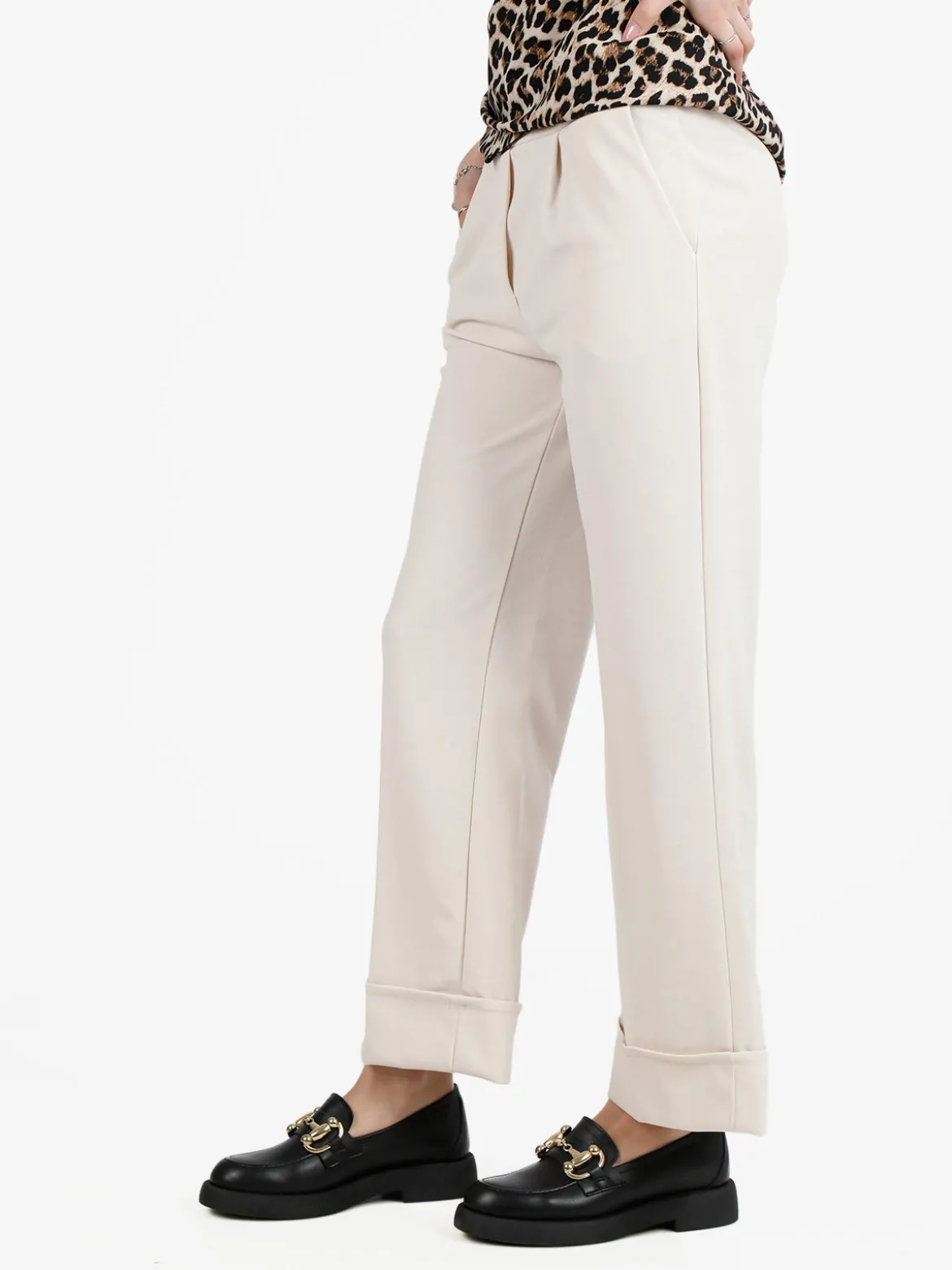 Solada Pantaloni donna eleganti a gamba larga