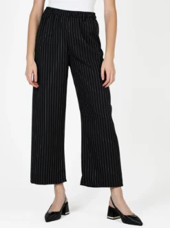 Solada Pantaloni donna gessati a gamba larga