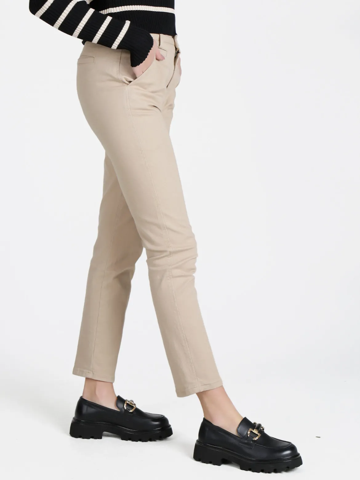 Solada Pantaloni donna in cotone a gamba dritta