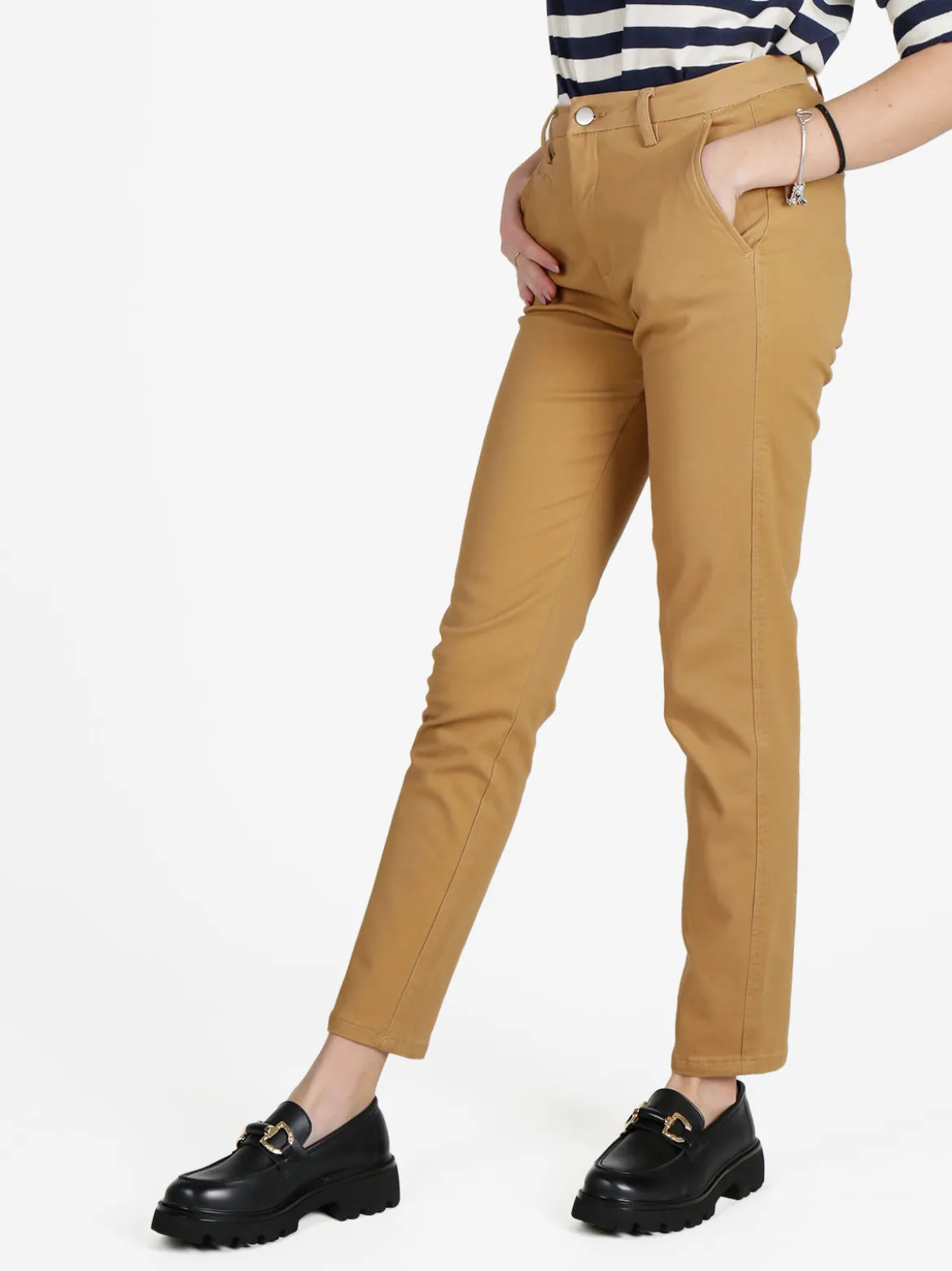 Solada Pantaloni donna in cotone a gamba dritta