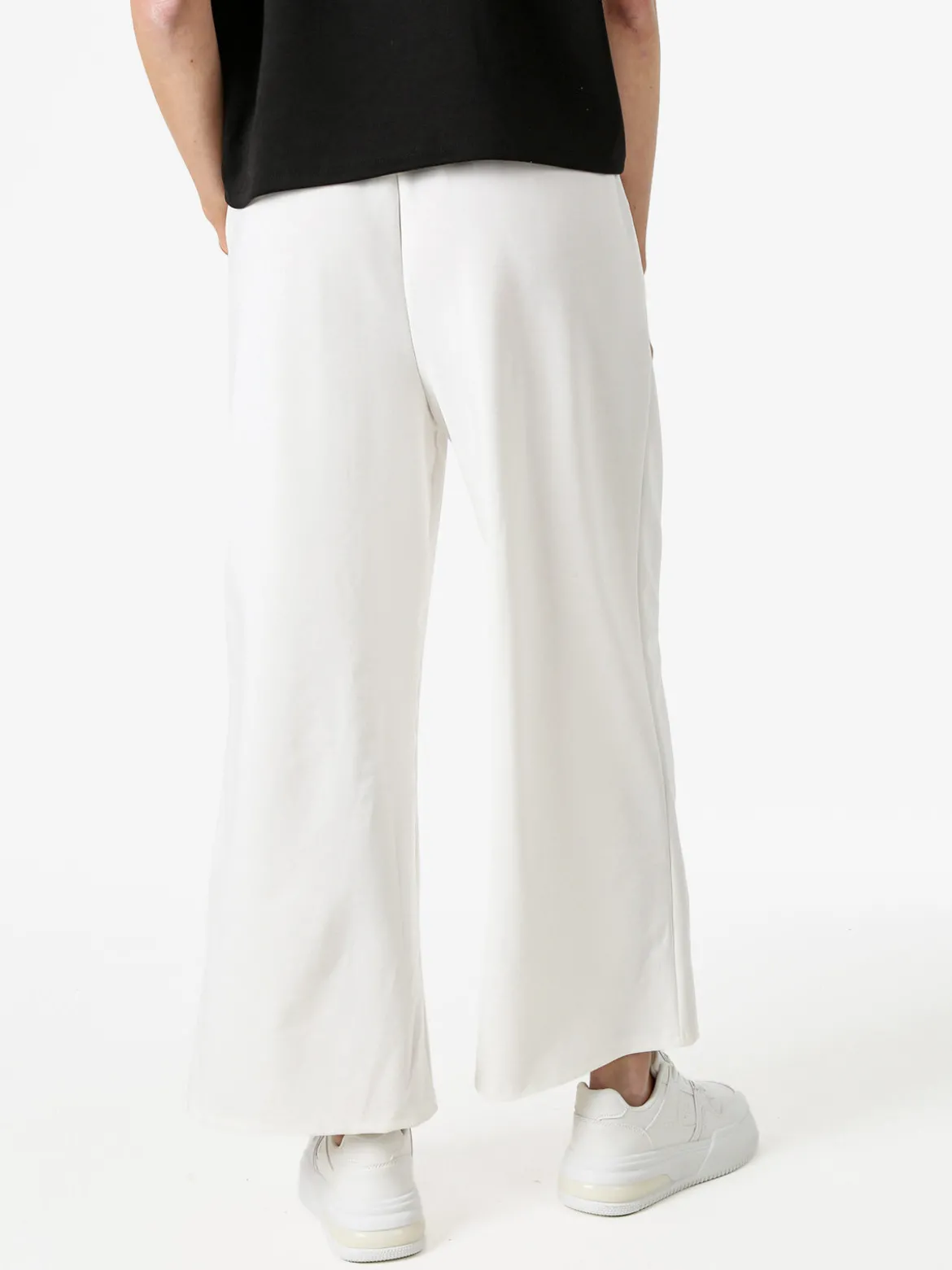 Solada Pantaloni donna in felpa a gamba larga - bianco