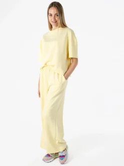 Solada Pantaloni donna in felpa a gamba larga - giallo