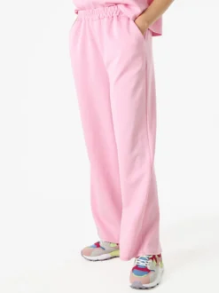 Solada Pantaloni donna in felpa a gamba larga - rosa