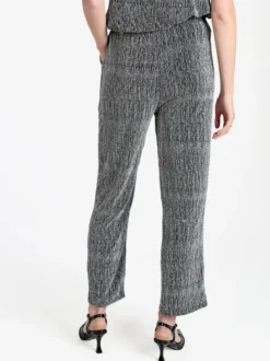 Solada Pantaloni donna in lurex con piccole borchie
