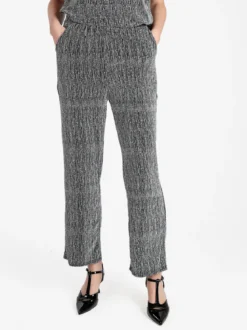 Solada Pantaloni donna in lurex con piccole borchie