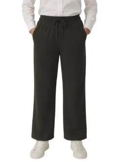 Solada Pantaloni donna in velluto a coste con coulisse - militare