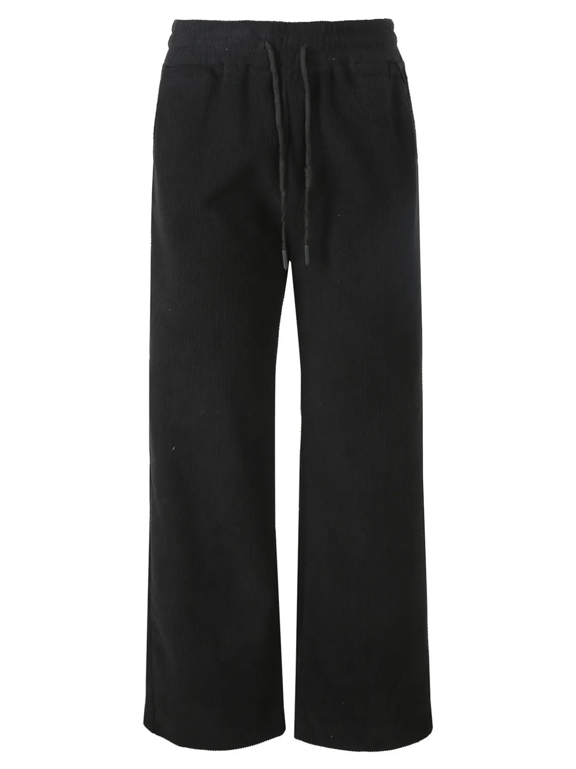 Solada Pantaloni donna in velluto a coste con coulisse - nero