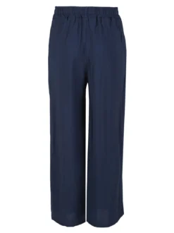 Solada Pantaloni donna in viscosa a gamba larga - blu scuro