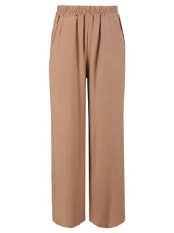 Solada Pantaloni donna in viscosa a gamba larga - khaki