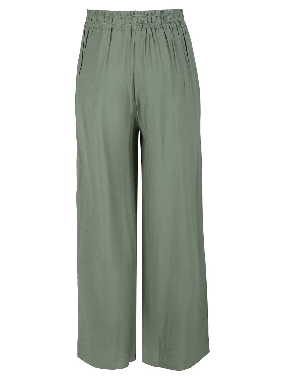 Solada Pantaloni donna in viscosa a gamba larga - verde